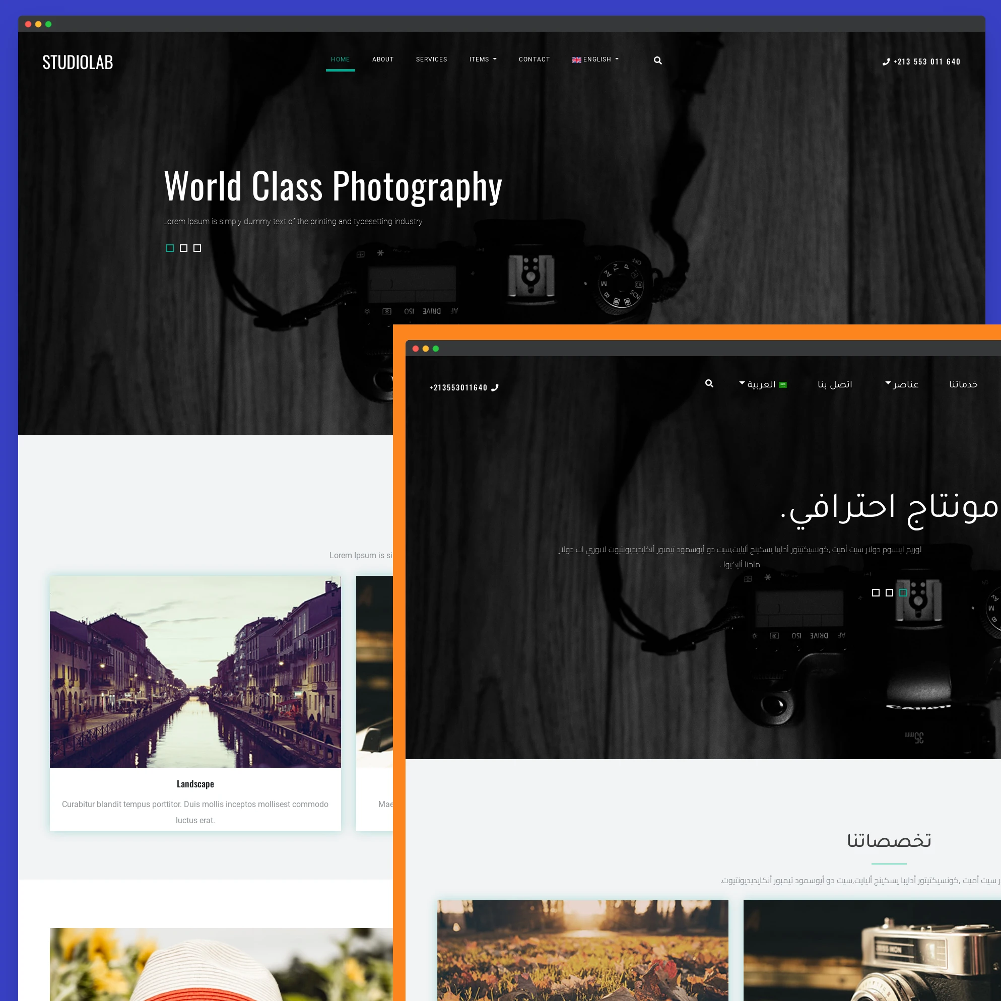 StudioLab Multilingual Landing Page