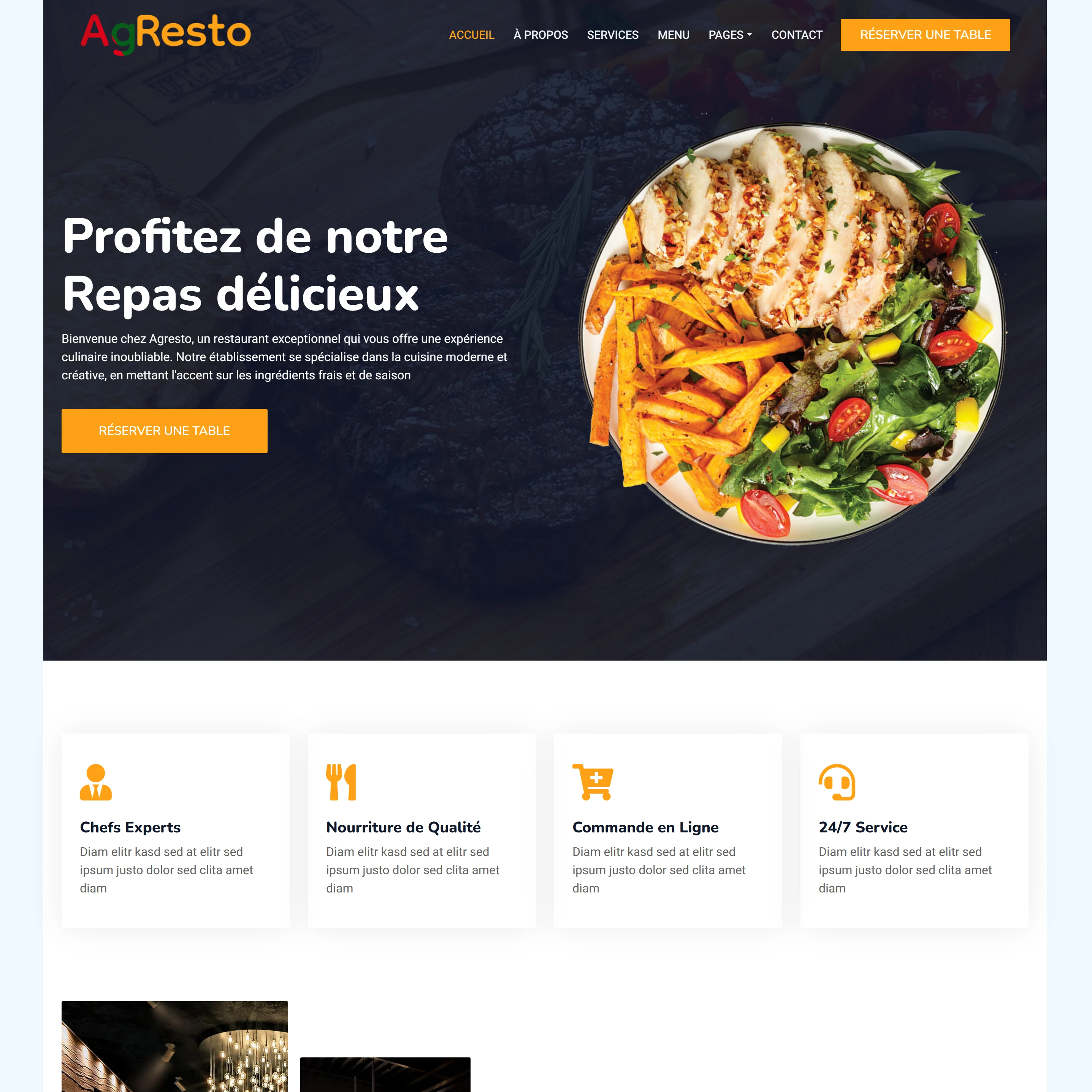 agResto - Restaurant Website